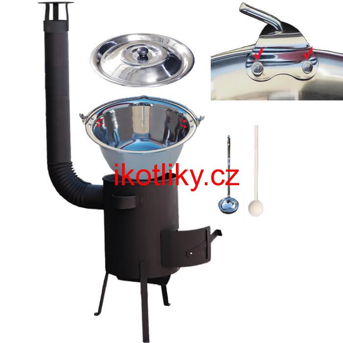 Nerezový kotlík 20 L (0,8 mm) + žáruvzdorná kotlina 42 PLUS 600 4 MM