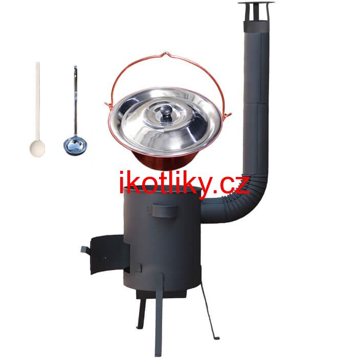 Měděný kotlík 20 L (1,2 mm) + žáruvzdorná kotlina 42 PLUS 600 4 MM