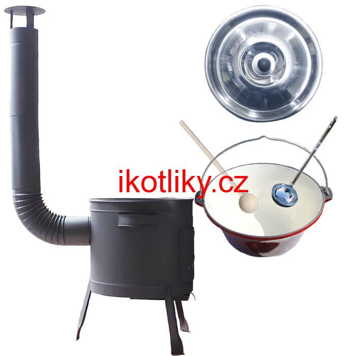 Litinový kotlík se smaltovanou úpravou 16 L + nízká kotlina 36 PLUS 600