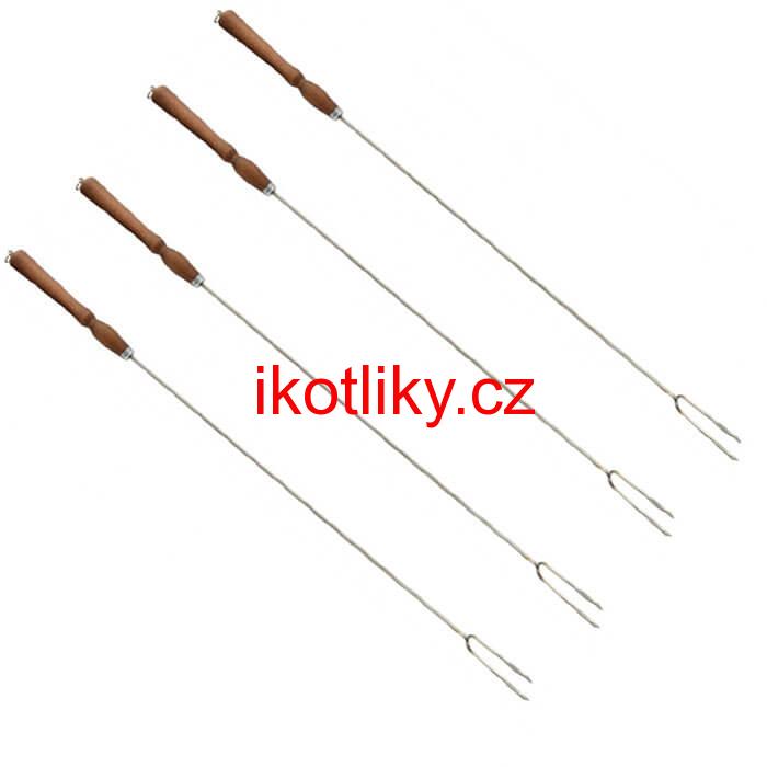 Vidličky na opékání 90 cm, 4 ks NEREZ