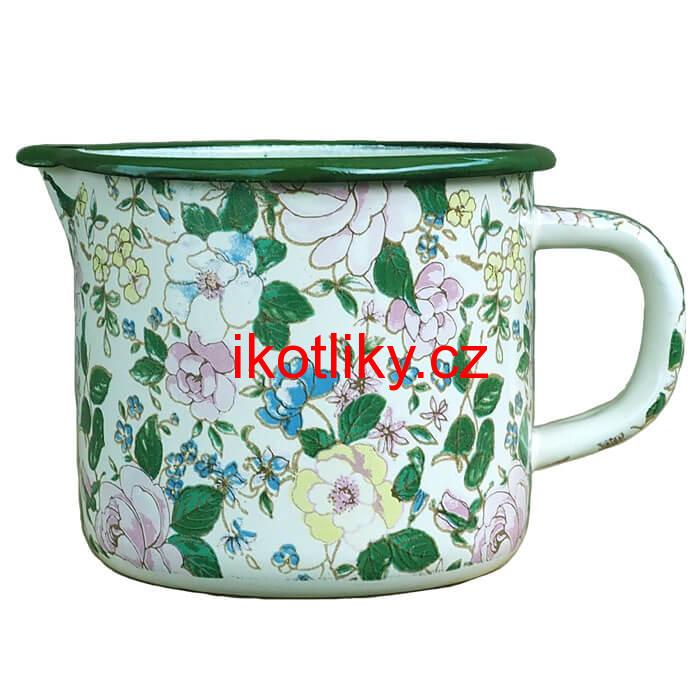 Smaltovaný hrnek s výlevkou 1 L DECOR