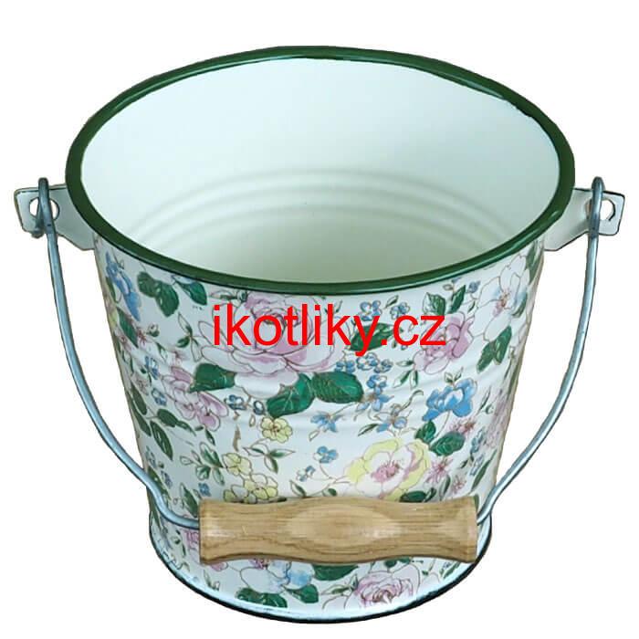 Smaltované vědro 1 L DECOR