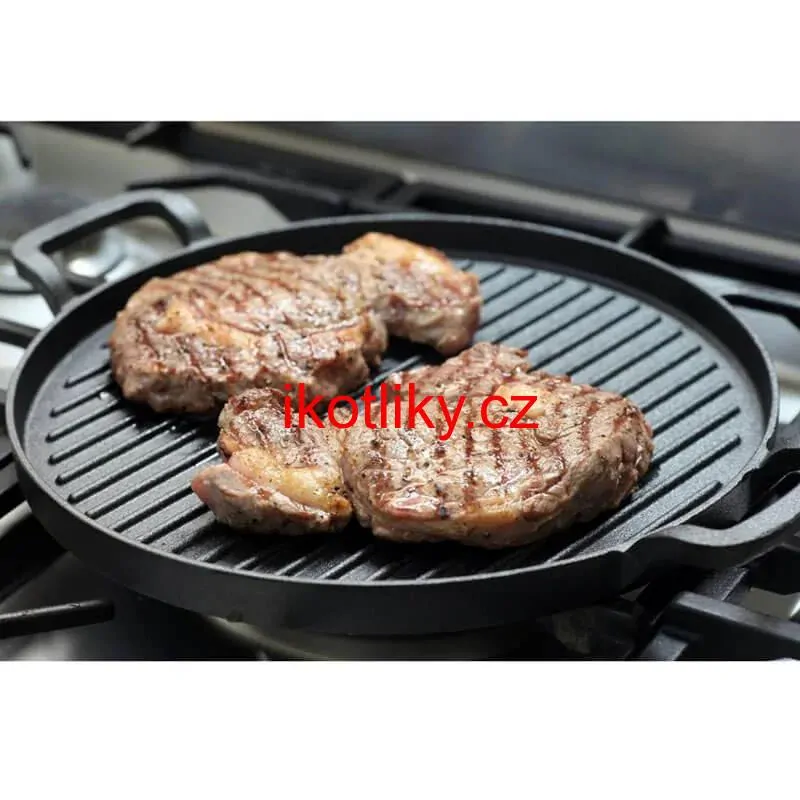 Litinová pánev na grilování 31 cm BBQ