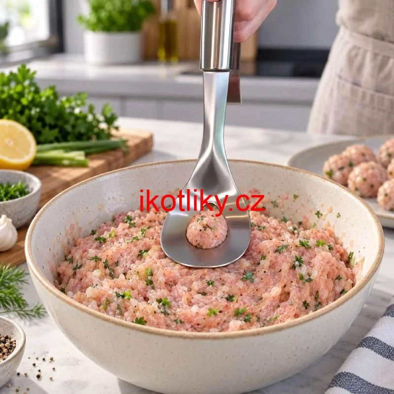Nerezové tvořítko na masové kuličky a knedlíčky
