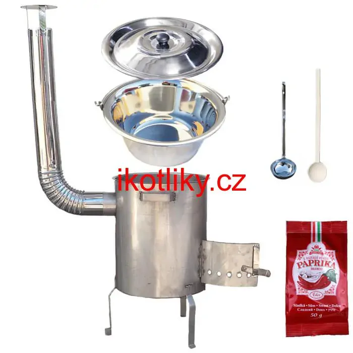 Nerezový kotlík 20 L (1,2 mm) INOX + nerezová kotlina (1,5 mm) 42 cm STRONG EXCLUSIVE