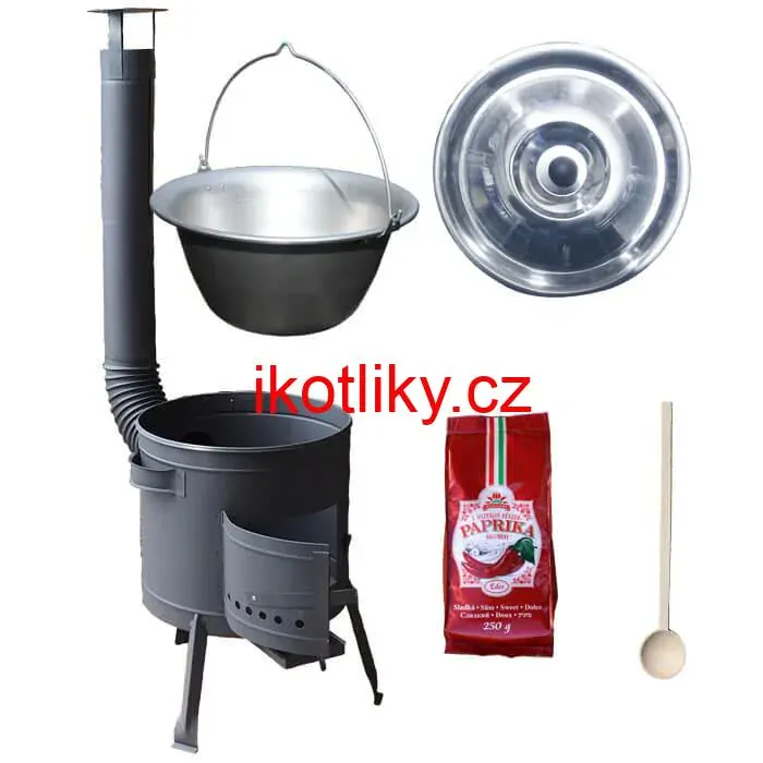 Nerezový kotlík 20 L (1,5 mm) + silnostěnná (1,5 mm) žáruvzdorná kotlina BALKY STRONG 42 PLUS 600