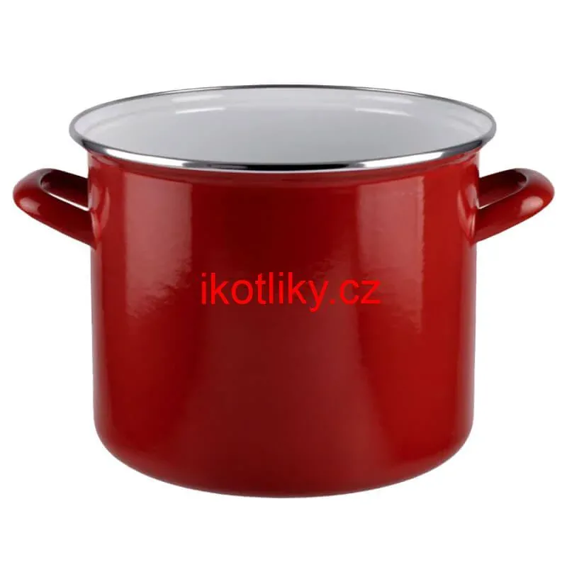 Smaltovaný hrnec s poklicí 10,4 L červený + sladká paprika GURMÁN 50 g