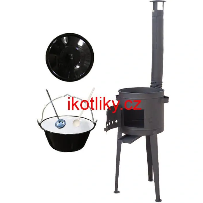 Smaltovaný kotlík 25 L (1,2 mm) + vysoká kotlina (1,5 mm) HODO 42 PLUS 600