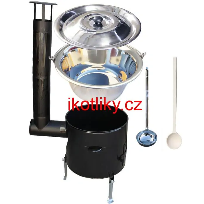 Nerezový kotlík 22 L + smaltovaná kotlina 42 Easy party