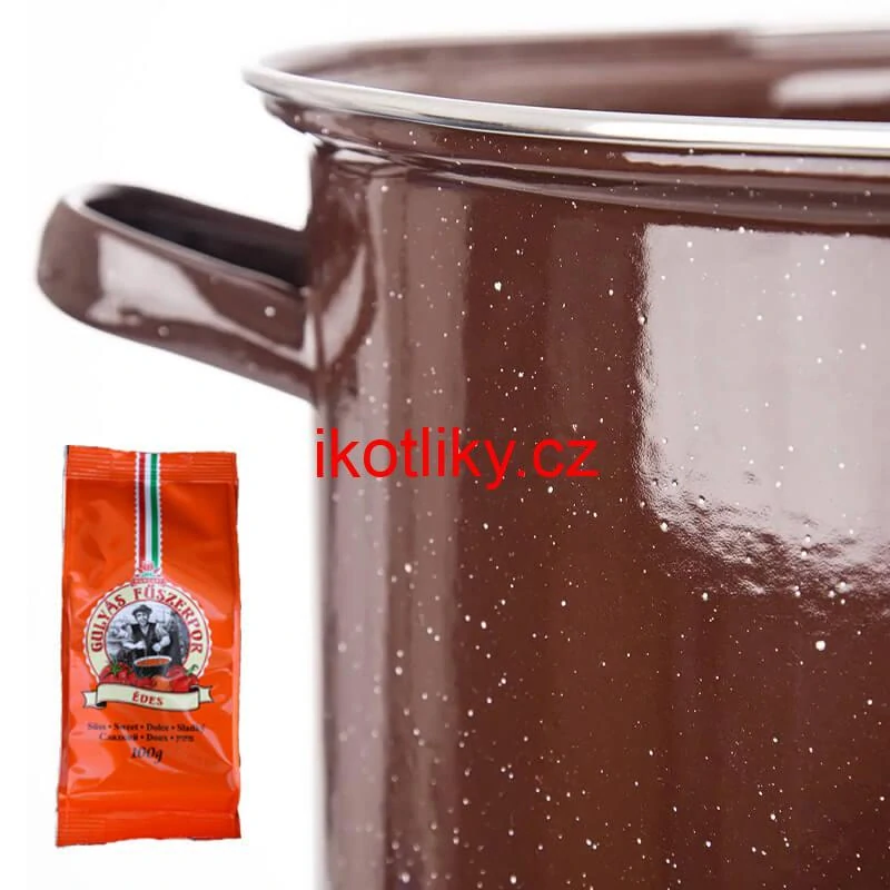 Hrnec hrubostenný smaltovaný + poklice 20 l FALCO + pepř na guláš - sladké 100 g