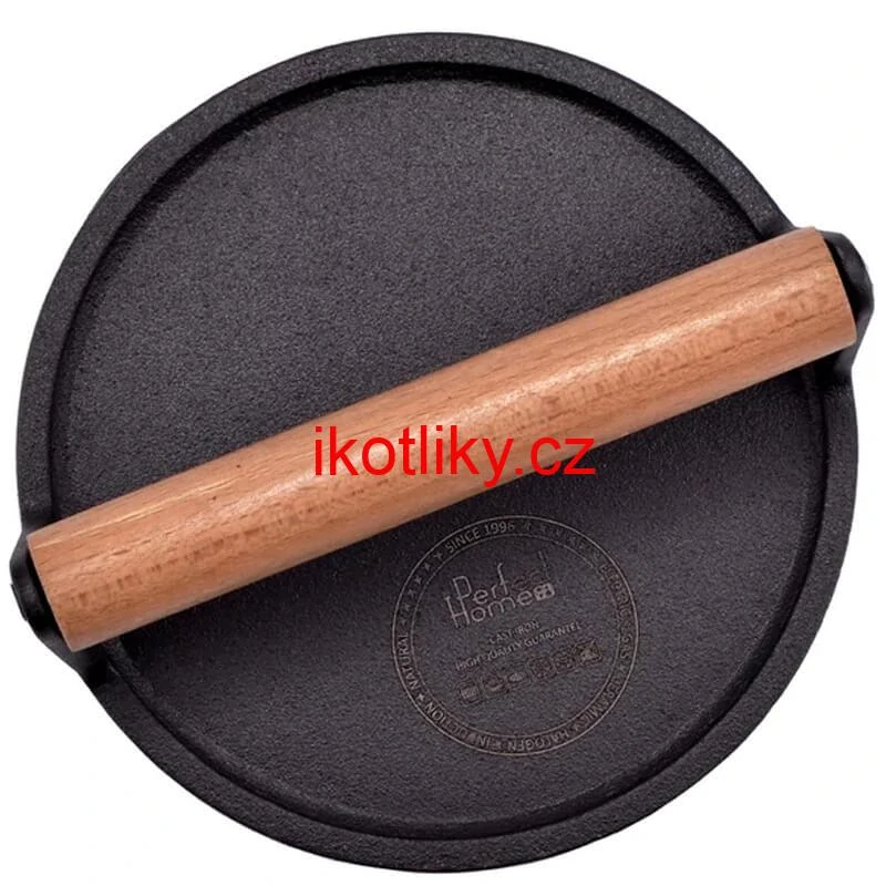 Litinový lis na maso 18 cm kulatý HAMBURGER