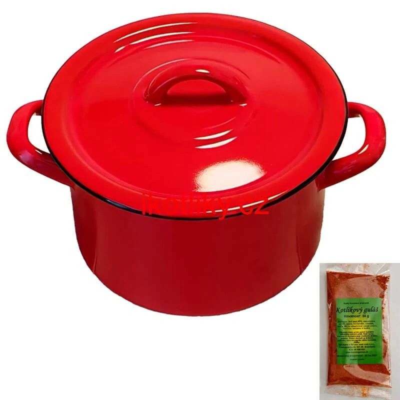 Smaltovaný hrnec s poklicí COMBI 1,25 l + směs koření na kotlíkový guláš 50 g