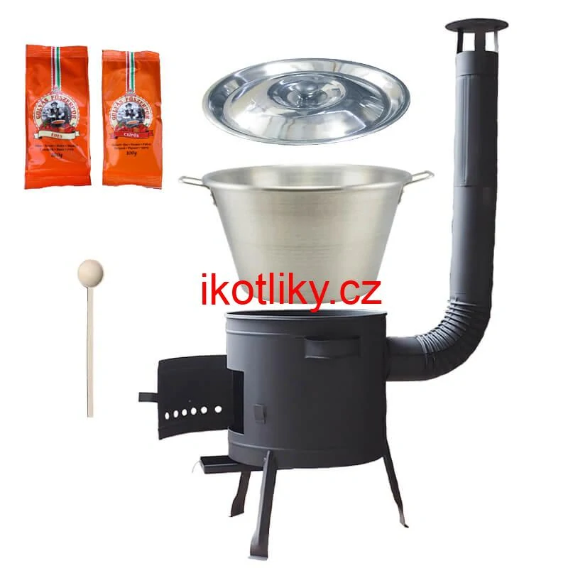 Nerezový kotel 40 L + nízká kotlina 45 PLUS 600 + paprikové koření na guláš