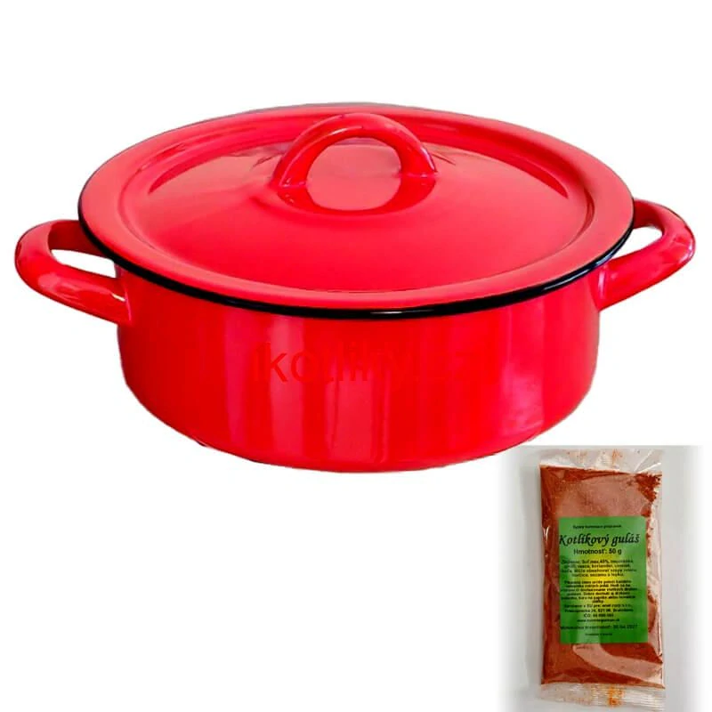 Smaltovaný kastrol poklicí COMBI 15 l + směs koření na kotlíkový guláš 50 g