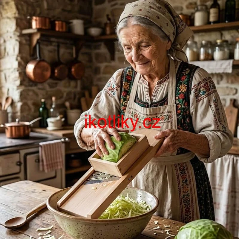 Ruční dřevěný kráječ zelí 3 nože 56 x 19 cm (malý)