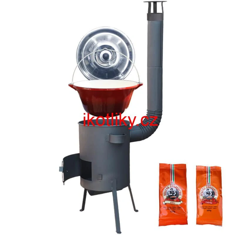 Litinový kotlík se smaltovanou úpravou 22 L + žáruvzdorná kotlina 42 PLUS 600 4 MM + paprikový pepř na guláš - MIX 100 g