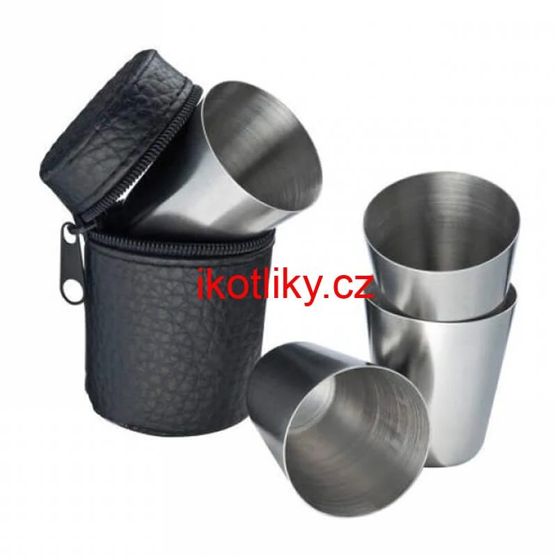 Turistické sklenice v pouzdru 4 ks 20 ml