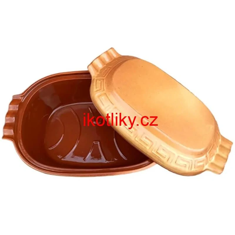 Římská mísa / pekáč z glazované terakotové hlíny 6 l