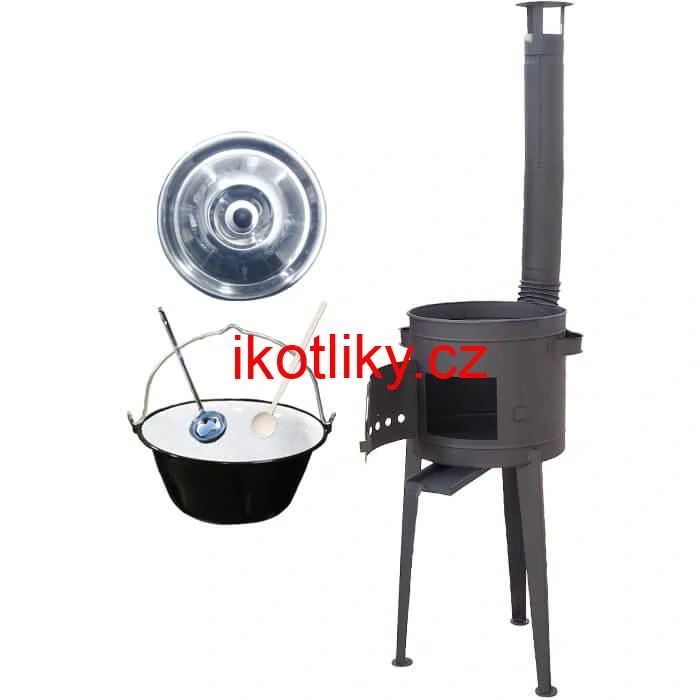 Smaltovaný kotlík 30 L (1,2 mm) + vysoká kotlina 47 cm (2 mm) HODO PLUS 600