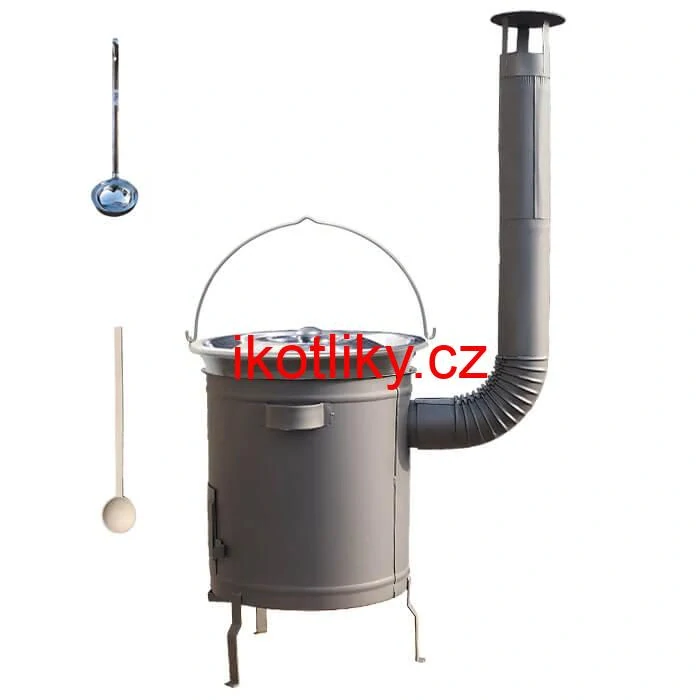 Nerezový kotlík 15 L (1,5 mm) + hrubostěnná (1,5 mm) a žáruvzdorná kotlina 36 PLUS 600