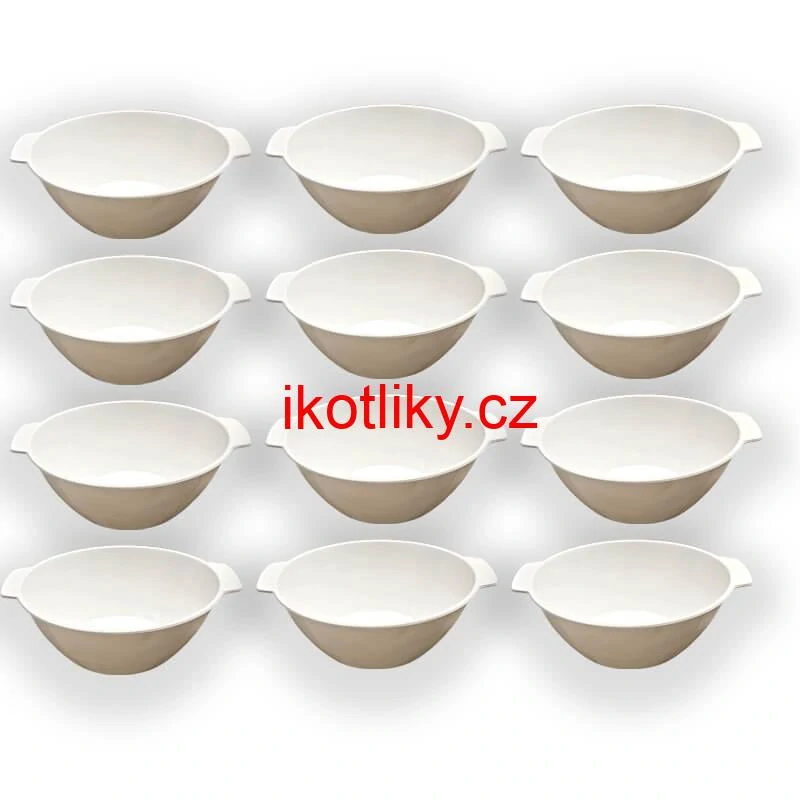 Sada 12 ks: Plastová miska na fajnový kotlíkový guláš a polévky – 750 ml