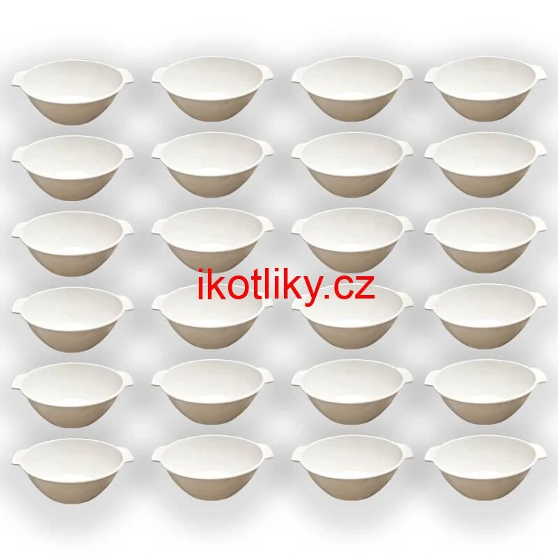 Sada 24 ks: Plastová miska na fajnový kotlíkový guláš a polévky – 500 ml