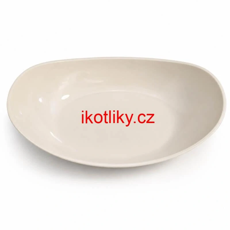 Plastová servírovací miska loďka 28,5 cm – smetanová