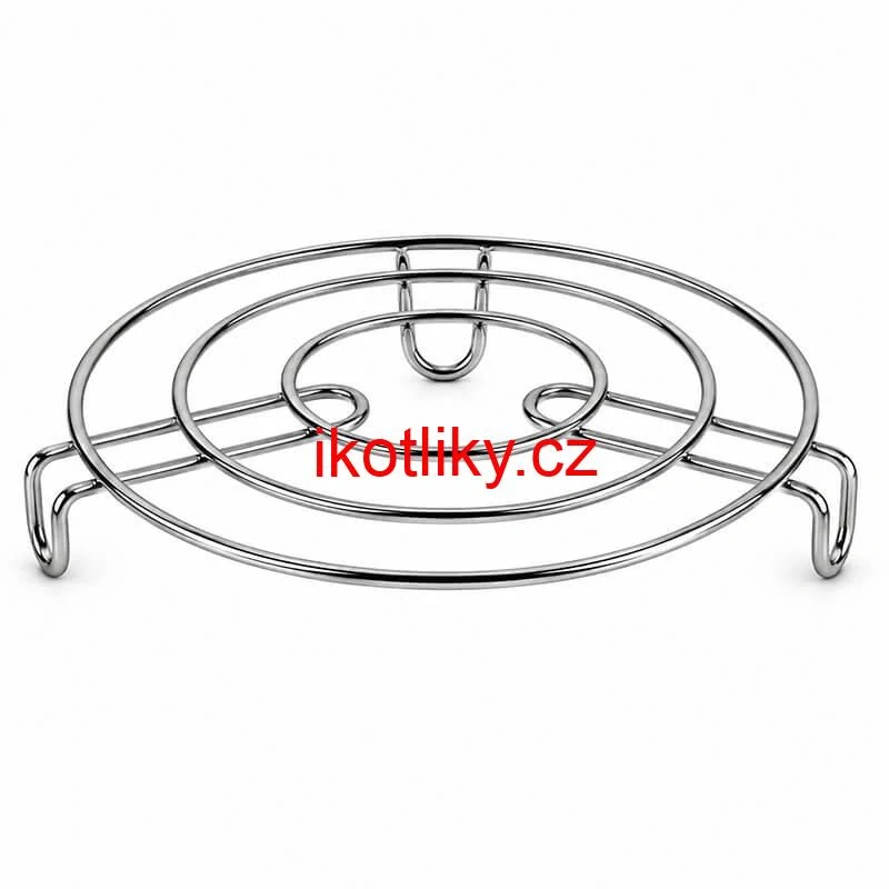 Kulatá nerezová podložka pod hrnec s průměrem 20 cm a výškou 2 cm