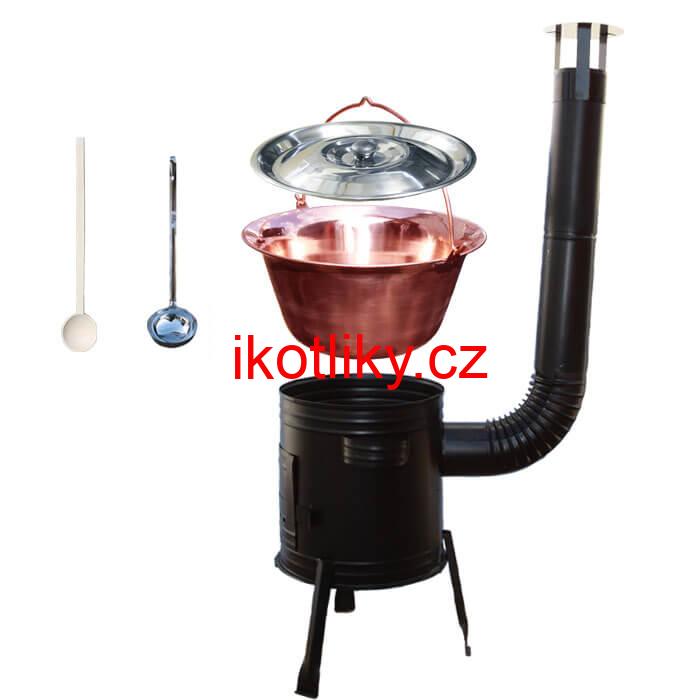 Měděný kotlík 10 L (0,8 mm) + kovová kotlina 31 PARTY (KOV)