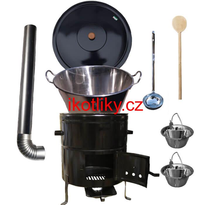 Zabijačková nerezová souprava 80L MAX + 2 servírovací kotlíky