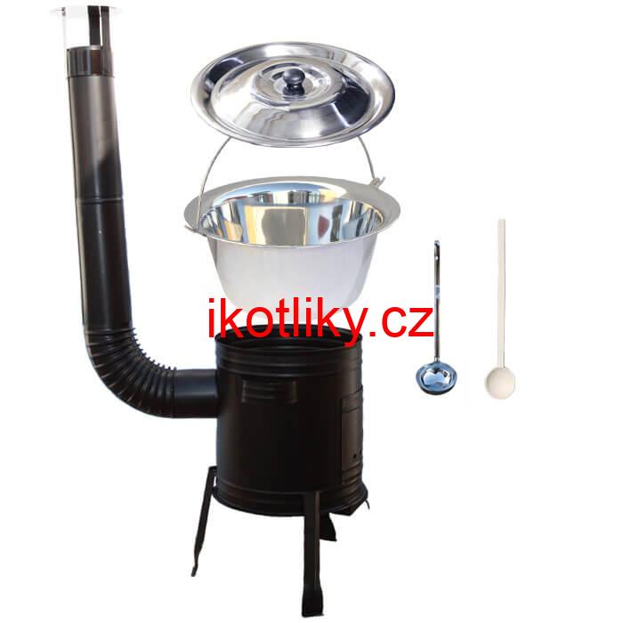 Nerezový kotlík 10 L (0,8 mm) + kovová kotlina 31 CLASSIC (KOV)