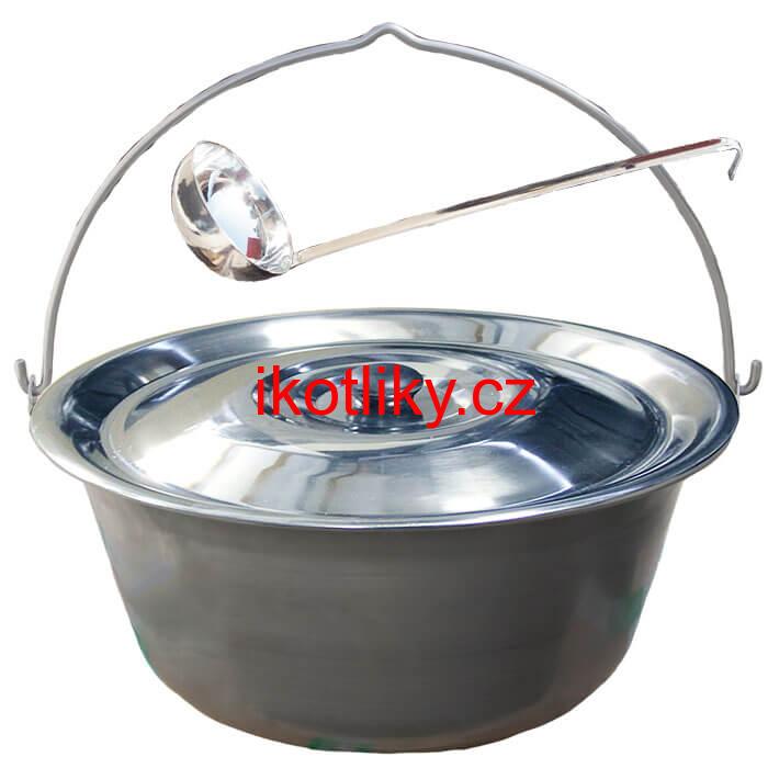 Nerezový kotlík 20 L (1,5 mm) + nerezová poklice
