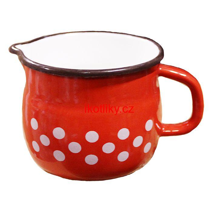 Smaltovaný hrnek s výlevkou 1 L