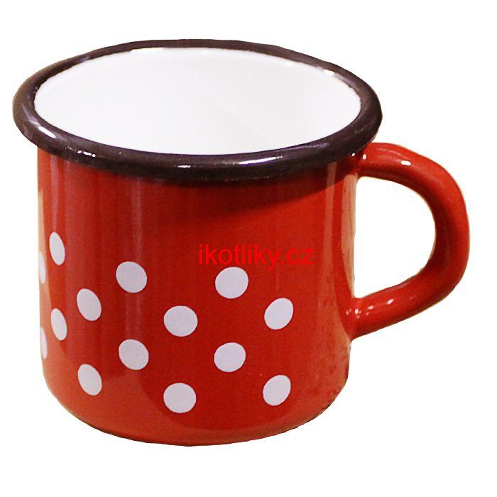 Smaltovaný hrnek 0,4 L (tečky)