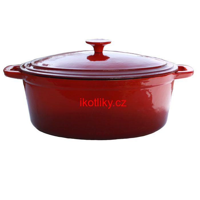 Litinový pekáč 6,2 L - červený