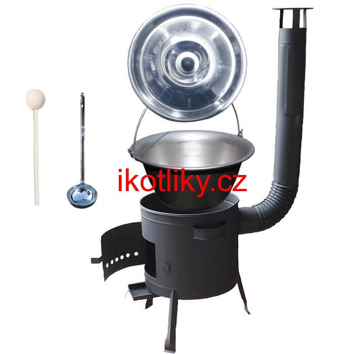 Kotlíkový gulášový set 42 PLUS 600 + nerezový kotlík 20 L (1,5 mm)