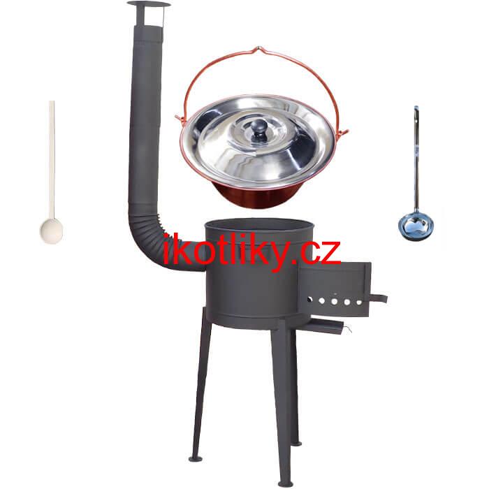 Kotlíkový gulášový set 36 PLUS 600 + měděný kotlík 14 L (1,2 mm)
