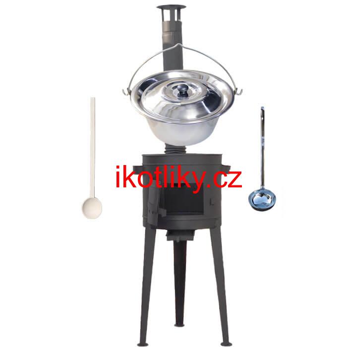 Kotlíkový gulášový set 42 PLUS 600 + nerezový kotlík 22 L (0,8 mm)