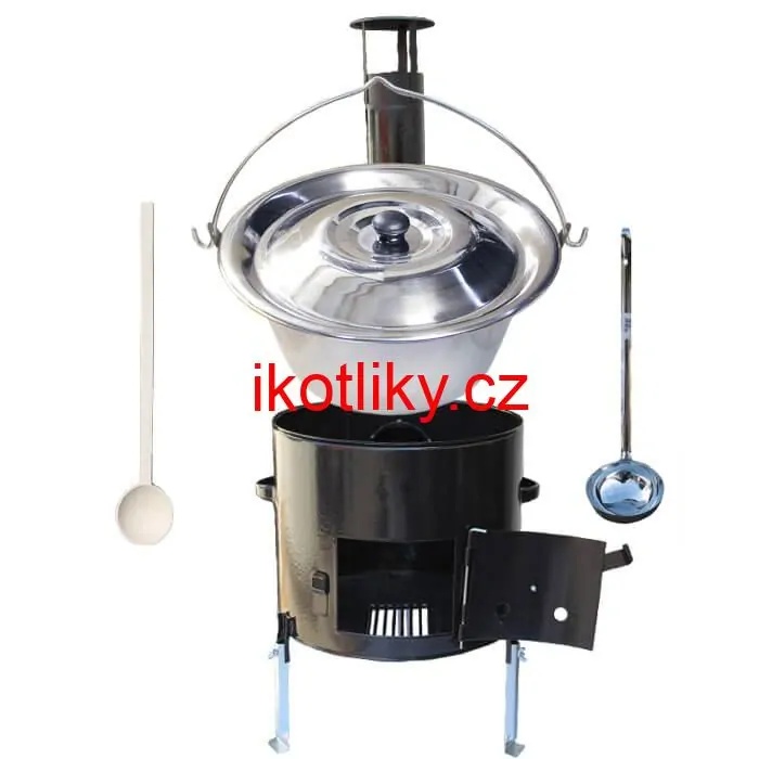 Nerezový kotlík 20 L + smaltovaná kotlina 42 Easy party