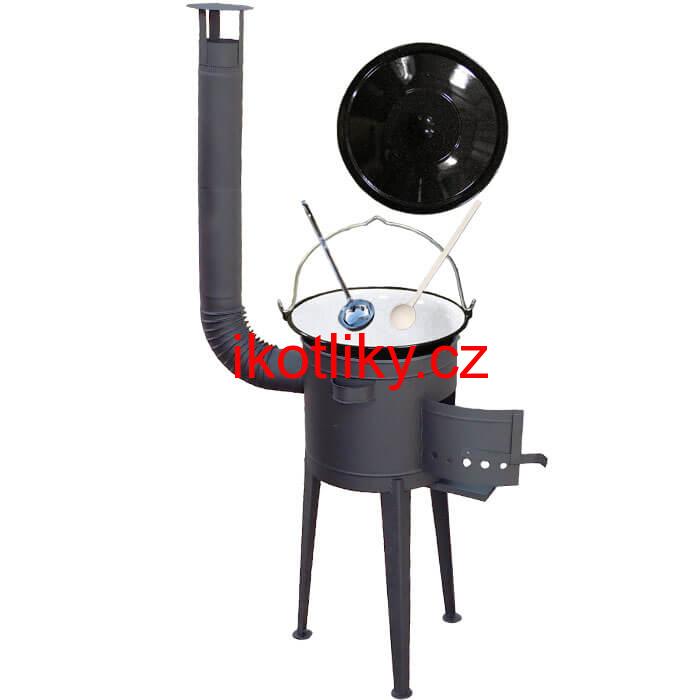 Smaltovaný kotlík 30 L + vysoká kotlina 45 cm PLUS 600