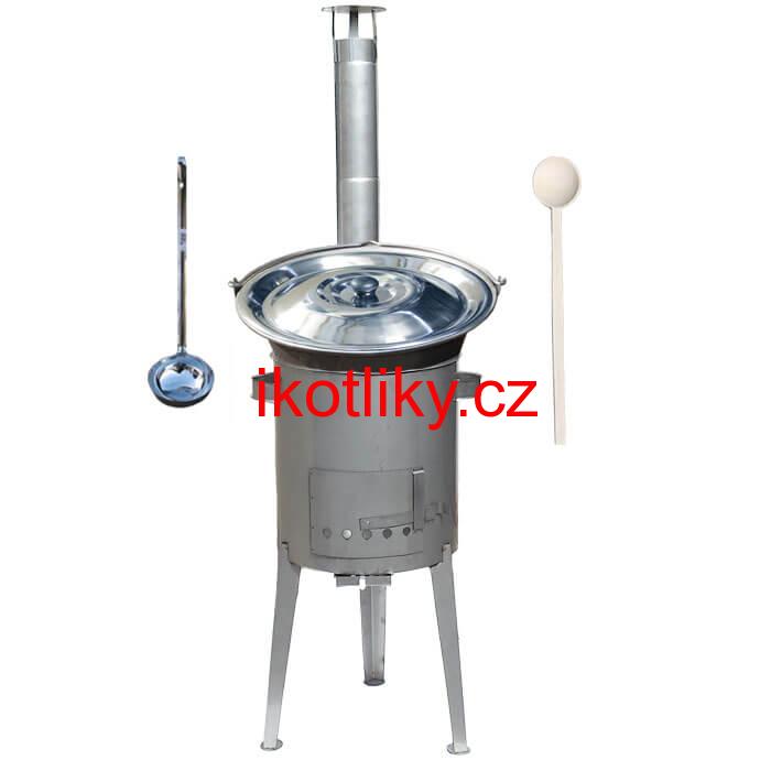 Nerezový kotlík 20 L (1,5 mm) + nerezová kotlina 42 cm LUXUS