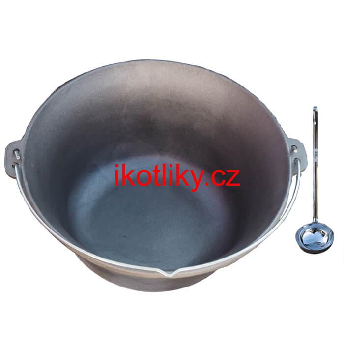 Litinový kotlík 14,5 L + Nerezová naběračka