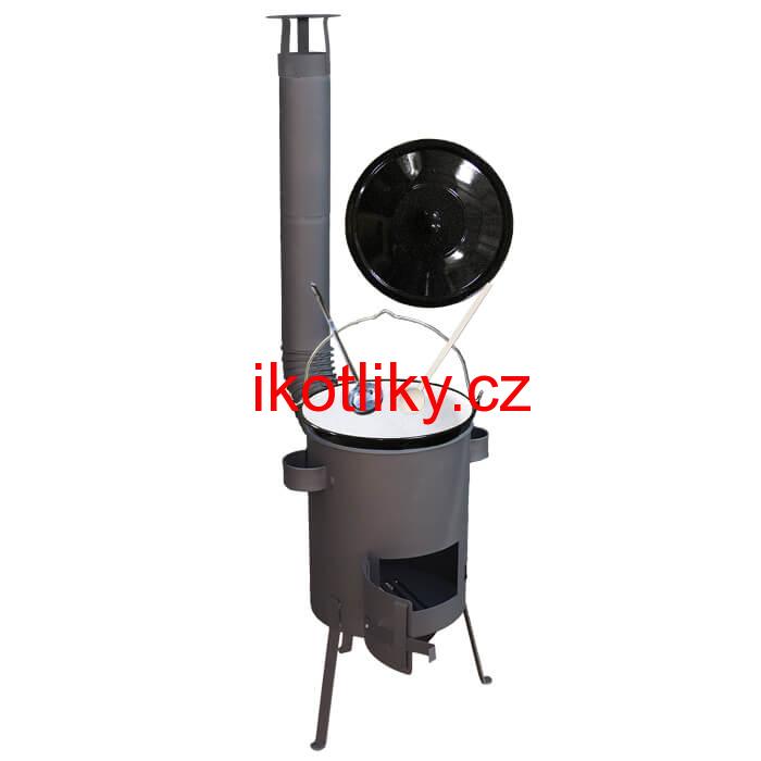 Smaltovaný kotlík 30 L + žáruvzdorná kotlina 45 PLUS 600 4 MM