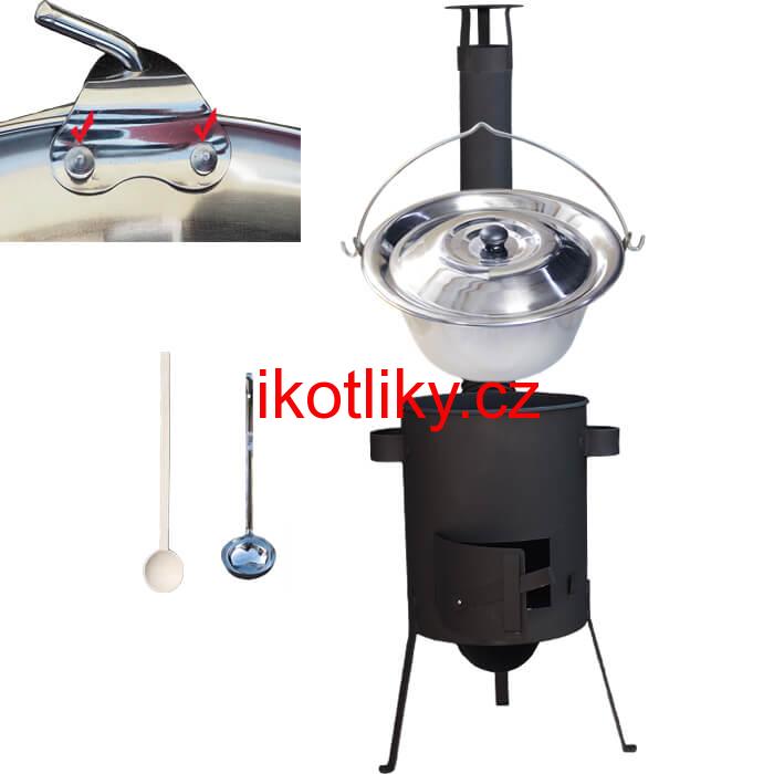 Nerezový kotlík 20 L (0,8 mm) + žáruvzdorná kotlina 42 PLUS 600 4 MM