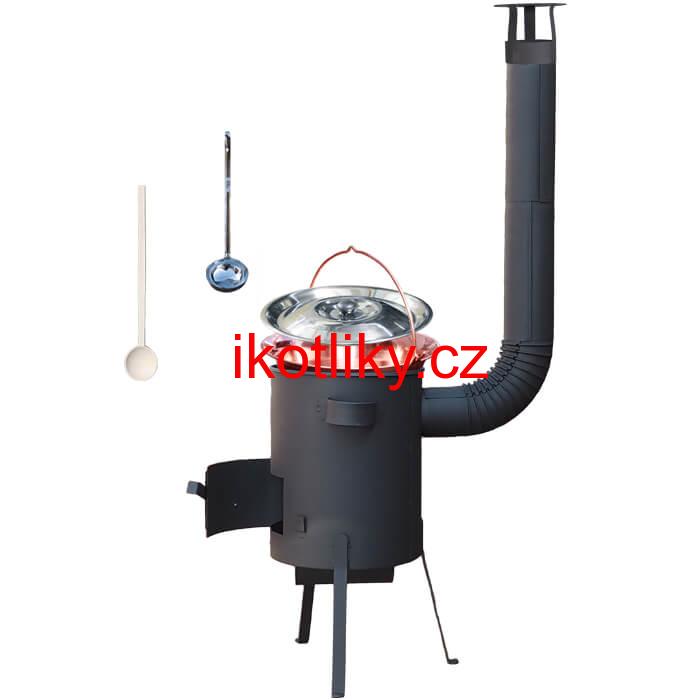 Měděný kotlík 30 L (1,2 mm) + žáruvzdorná kotlina 45 PLUS 600 4 MM