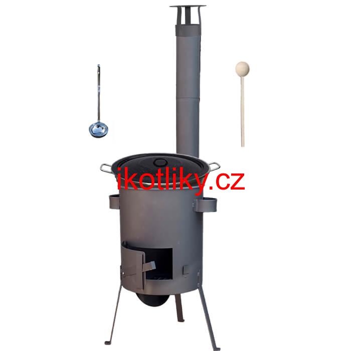 Nerezový kotel 40 L (1,2 mm) + žáruvzdorná kotlina 45 PLUS 600 4 MM