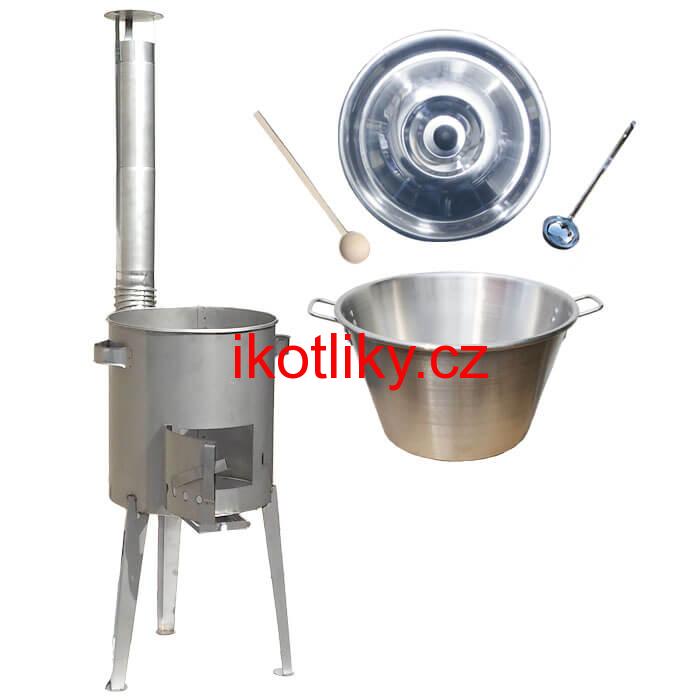 Nerezový kotel 40 L (1,2 mm) + nerezová kotlina 45 cm LUXUS