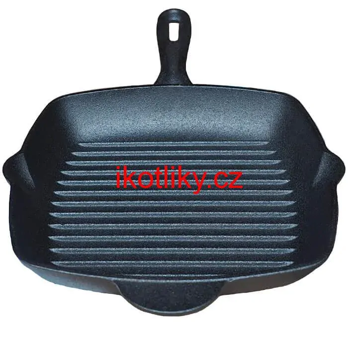 Litinová pánev na grilování a pečení 26 x 26 cm
