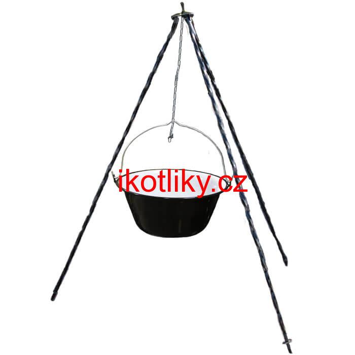 Smaltovaný kotlík 10 L + trojnožka 1,2 m