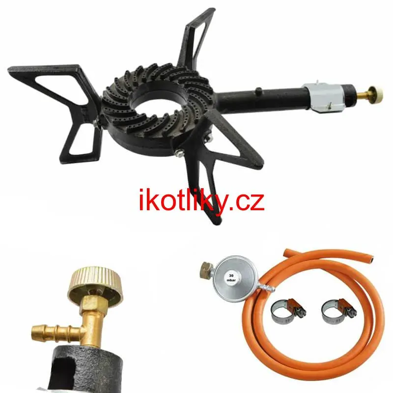 Hořák - plynový vařič 7,5 kW HU + připojovací příslušenství